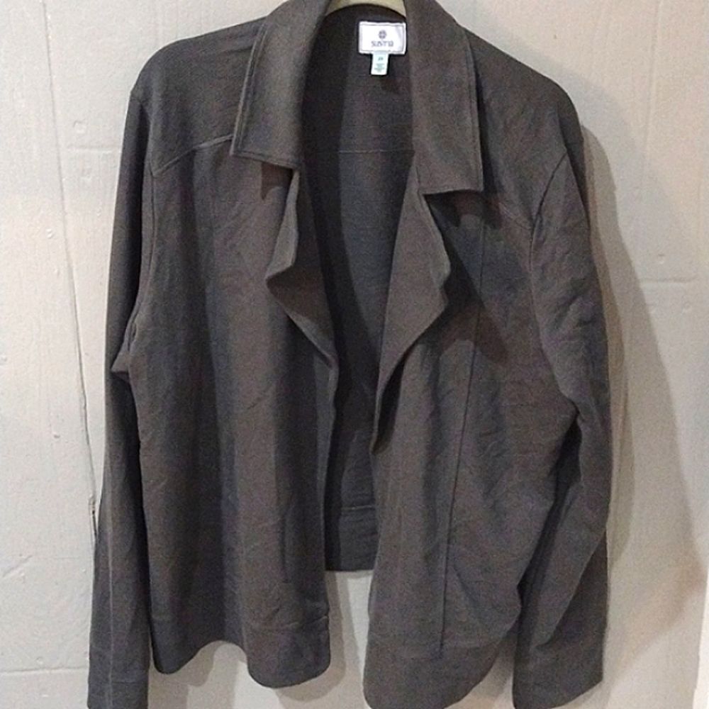 Women's Susina Open Blazer Jacket Green Size 2x